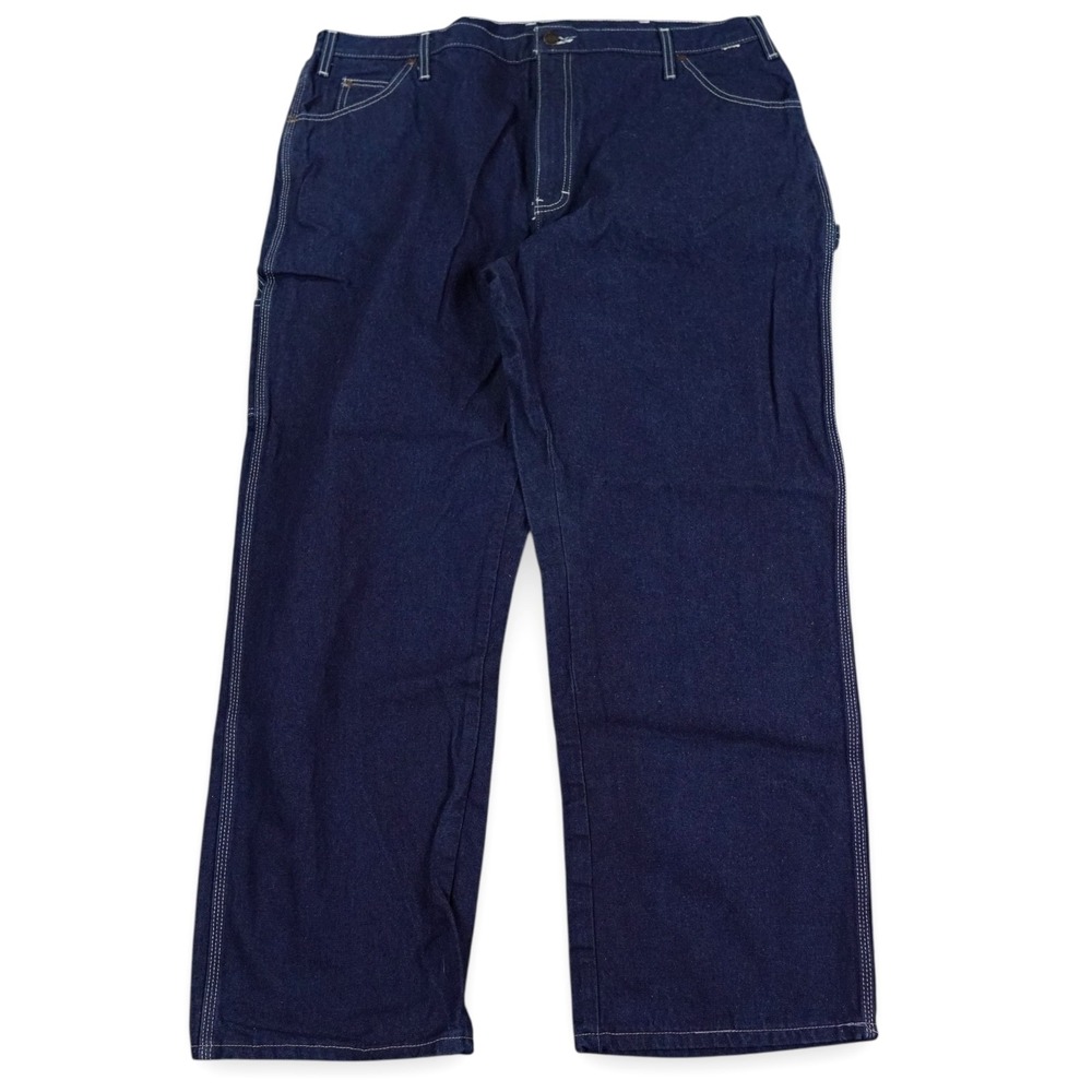 Dickies Carpenter Jeans Mens 42x39U (42x32) Blue Workwear Triple Needle Stitch